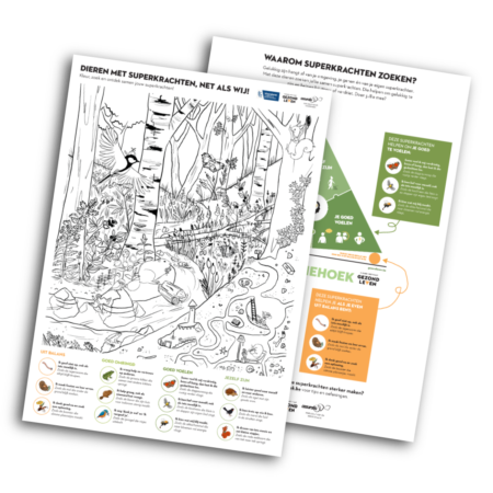 Afbeelding dierenposter dubbelzijdig