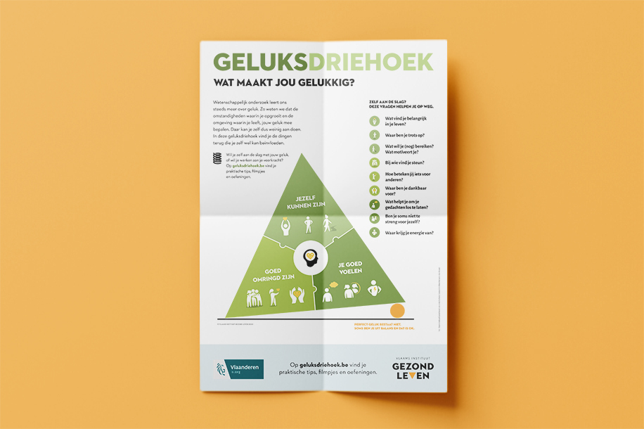 Geluksdriehoek affiche
