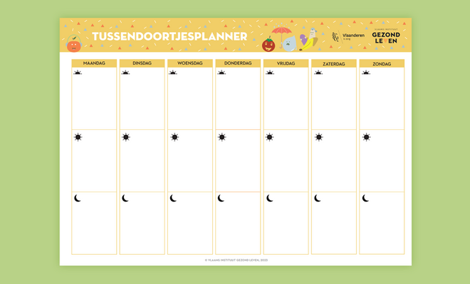 Tussendoortjesplanner mockup